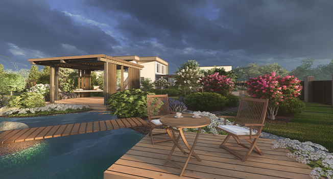 Разработка проекта ландшафтного дизайна компанией Кедр