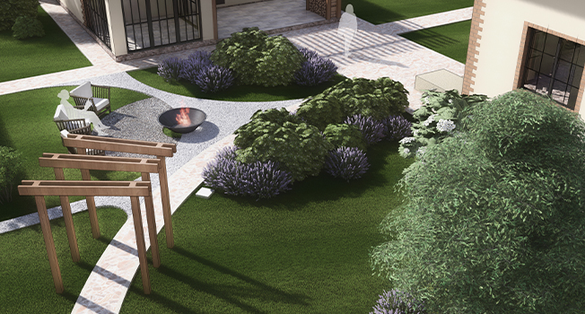 Проект сада и благоустройство участка от компании Кедр